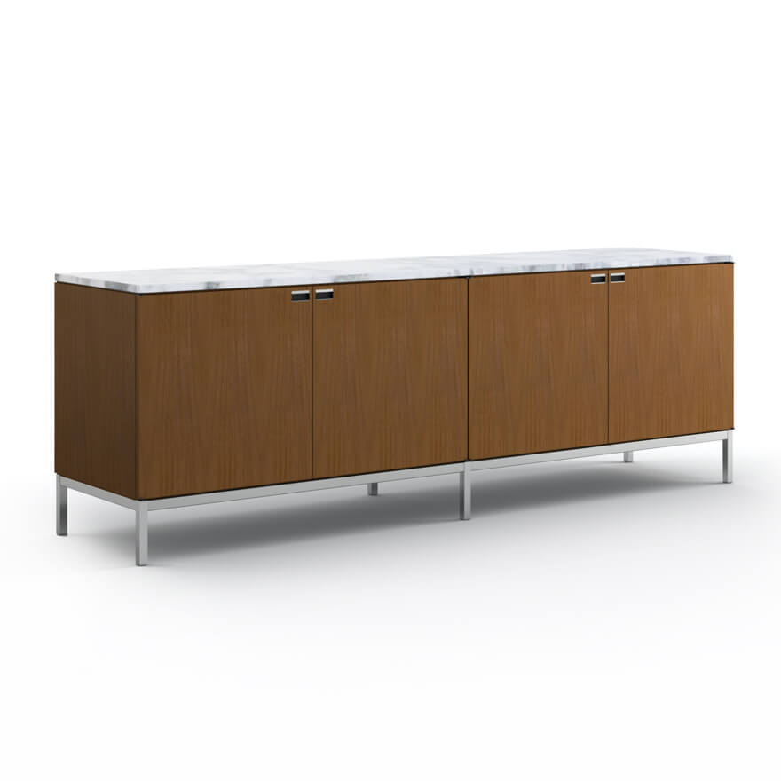 Florence Knoll Credenza in wood and marble top