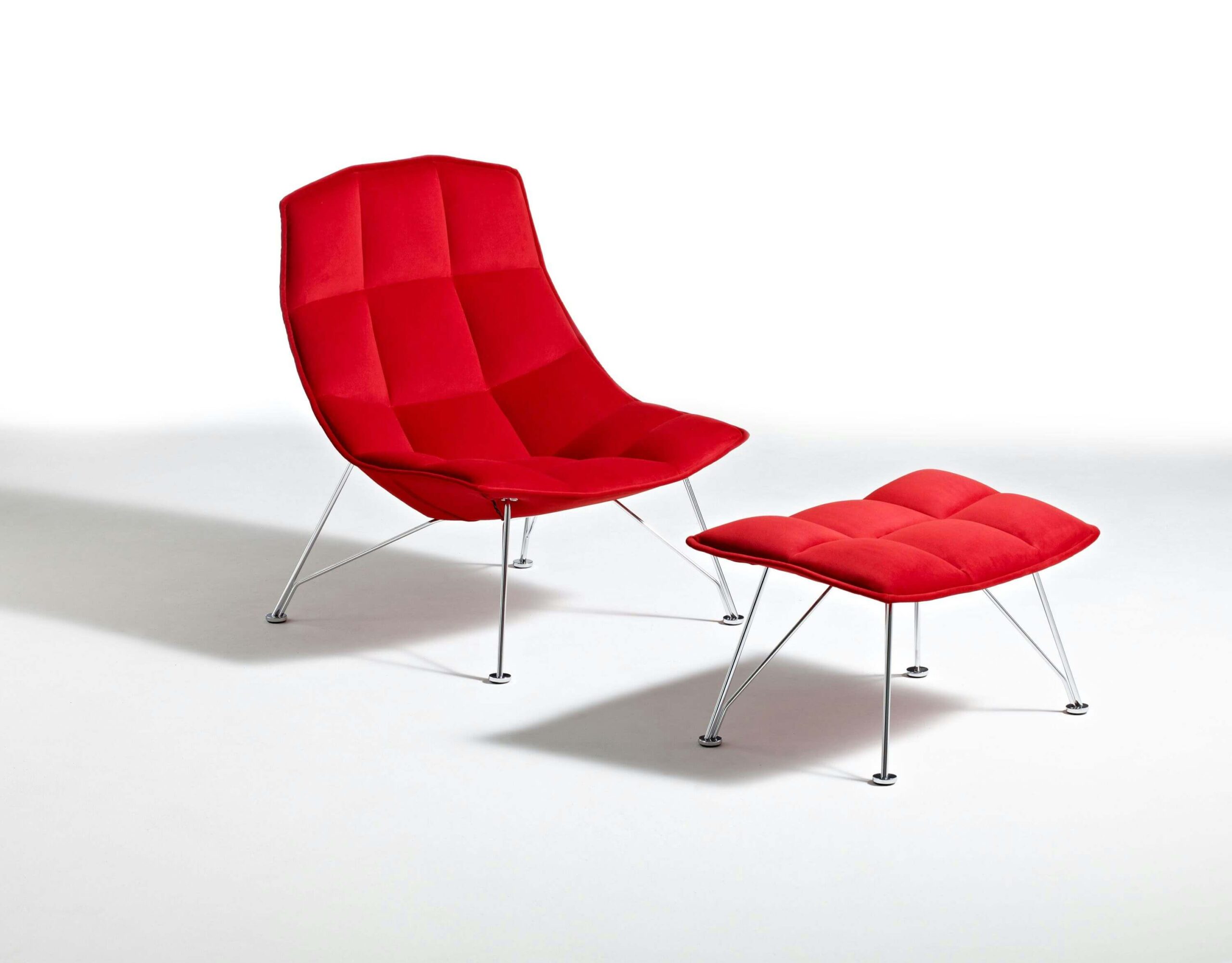 Jehs Laub Lounge Chair in red colour
