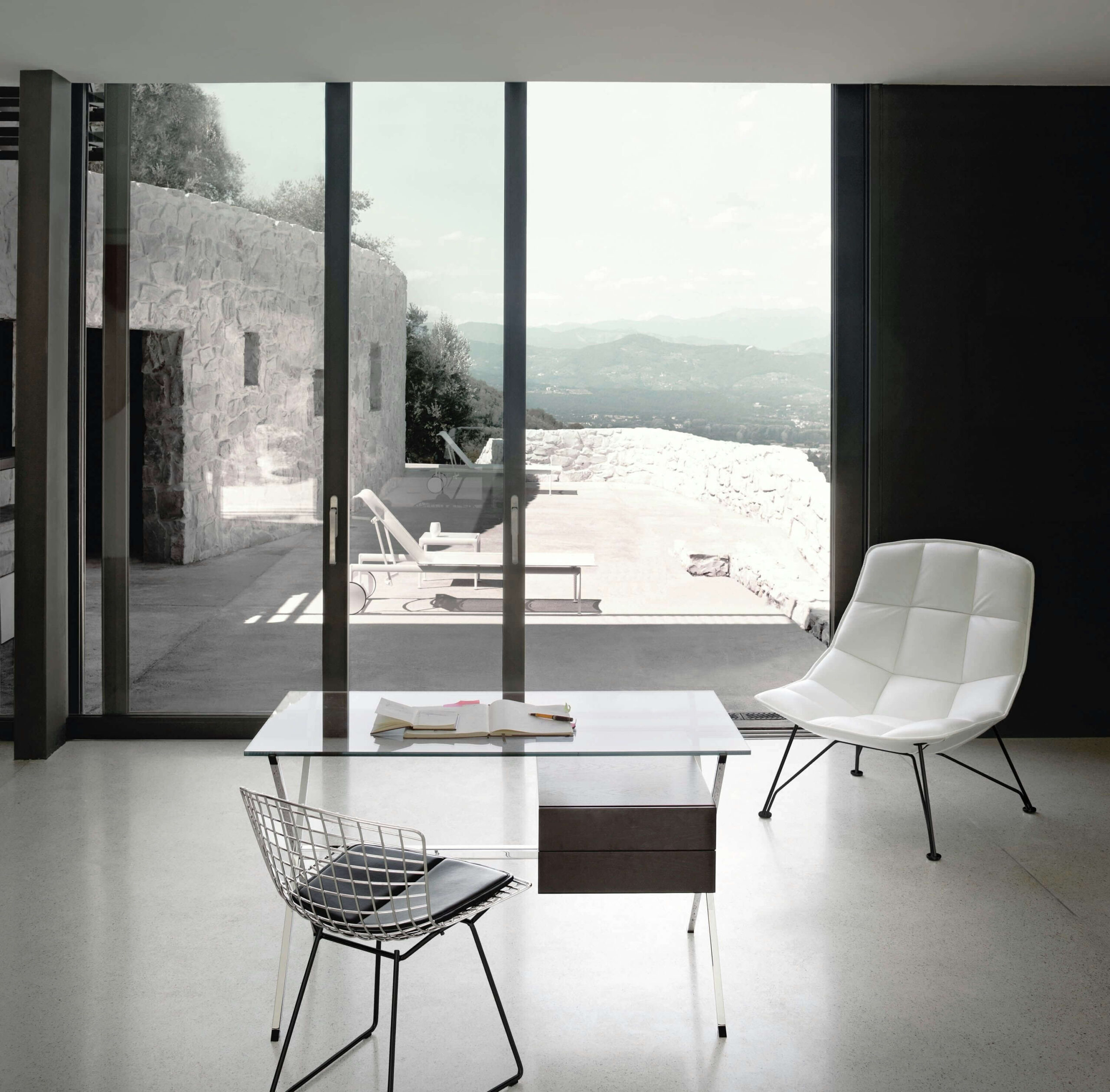 Jehs Laub Lounge Chair in a minimalistic black and white style