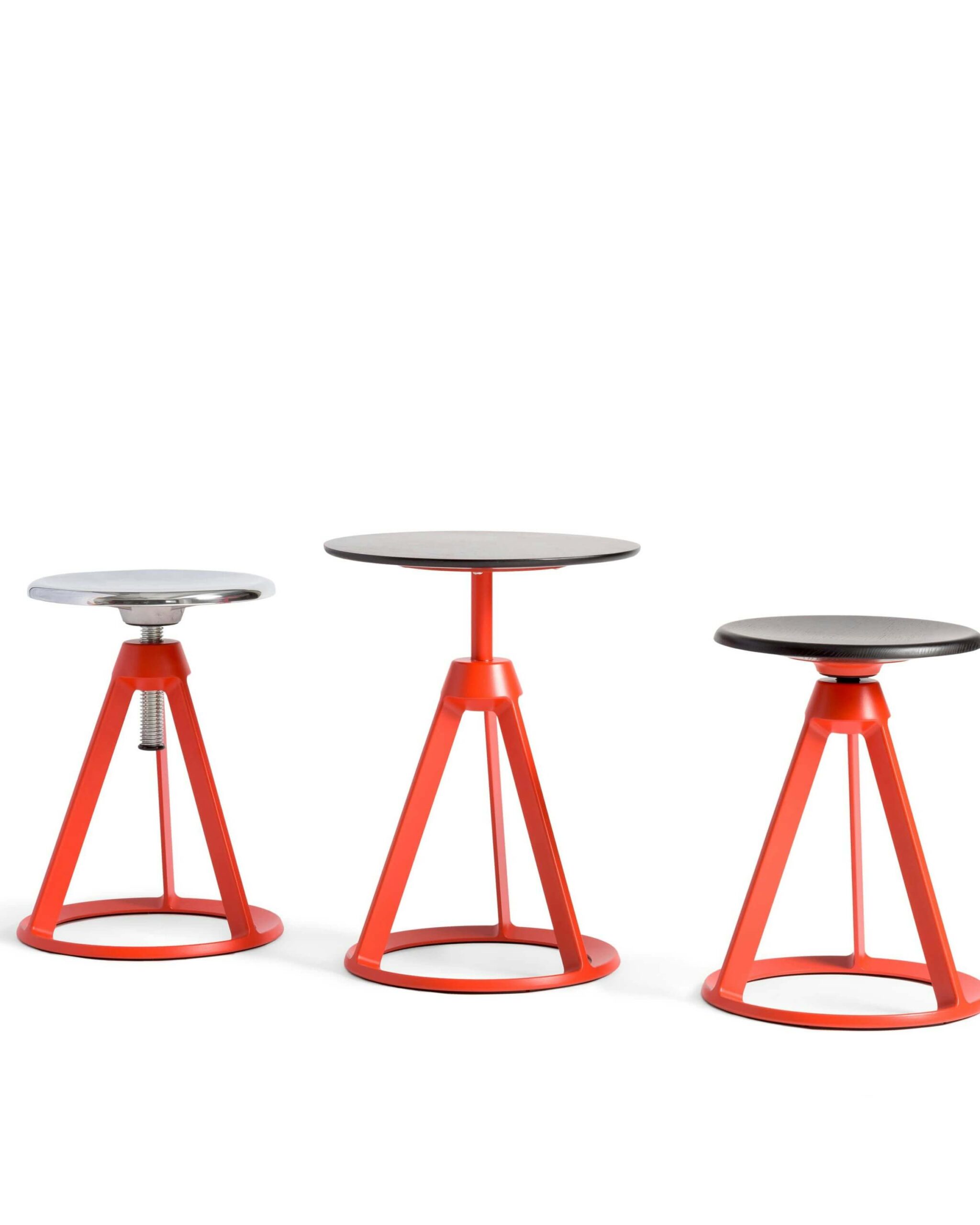 Piton Side Table on orange and black