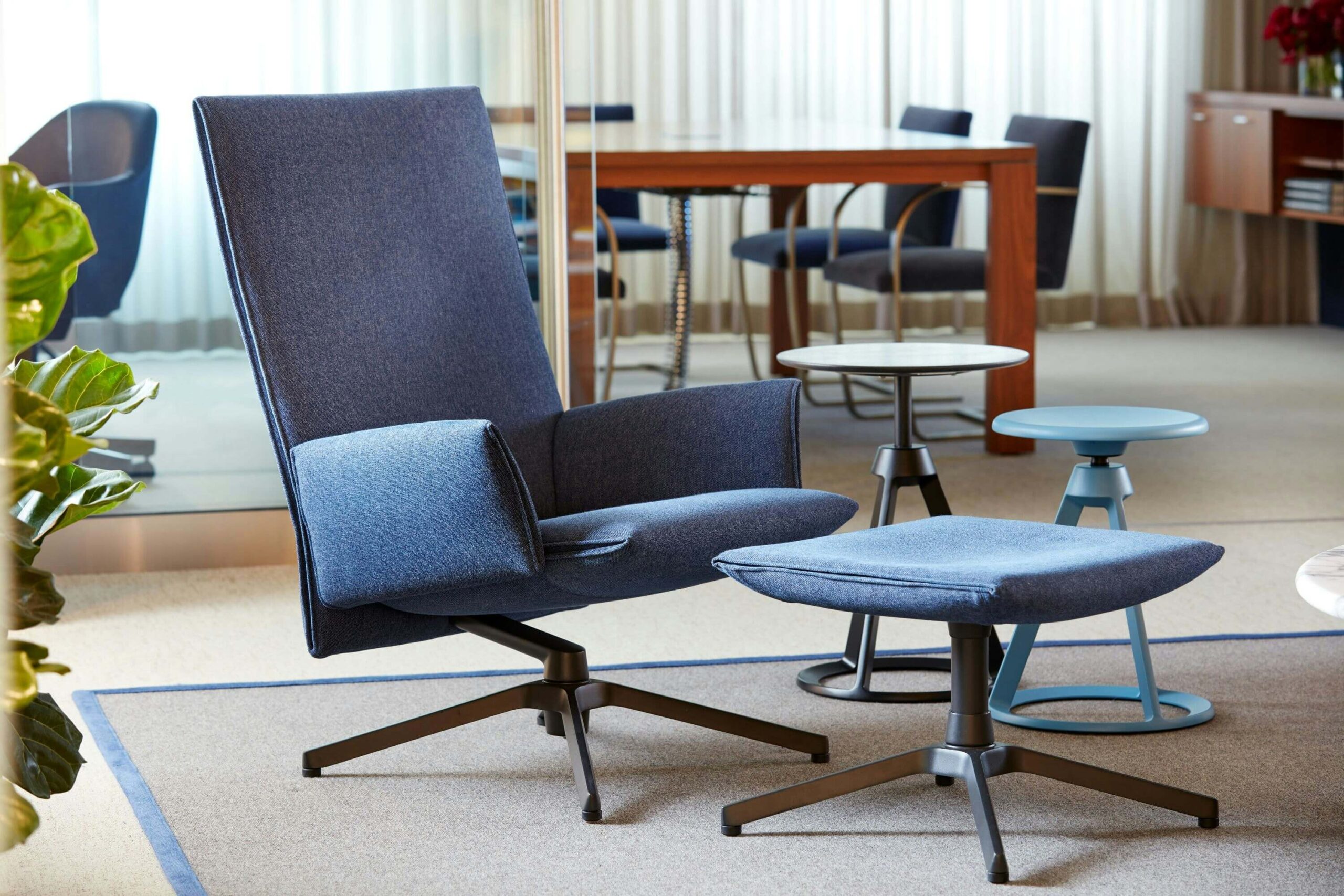 Piton Side Table next to a lounge sofa