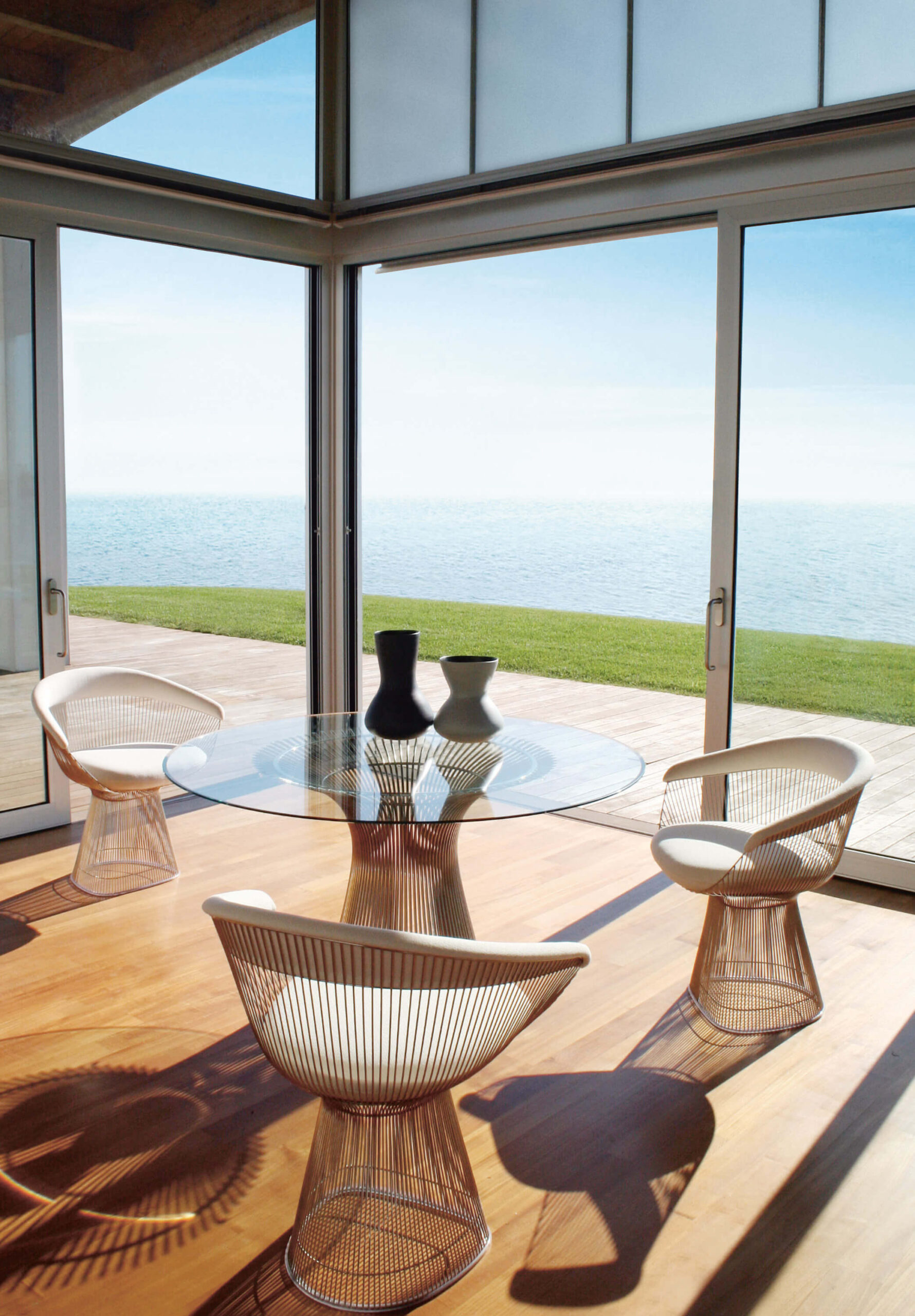 Platner Arm side chair in a modern home design