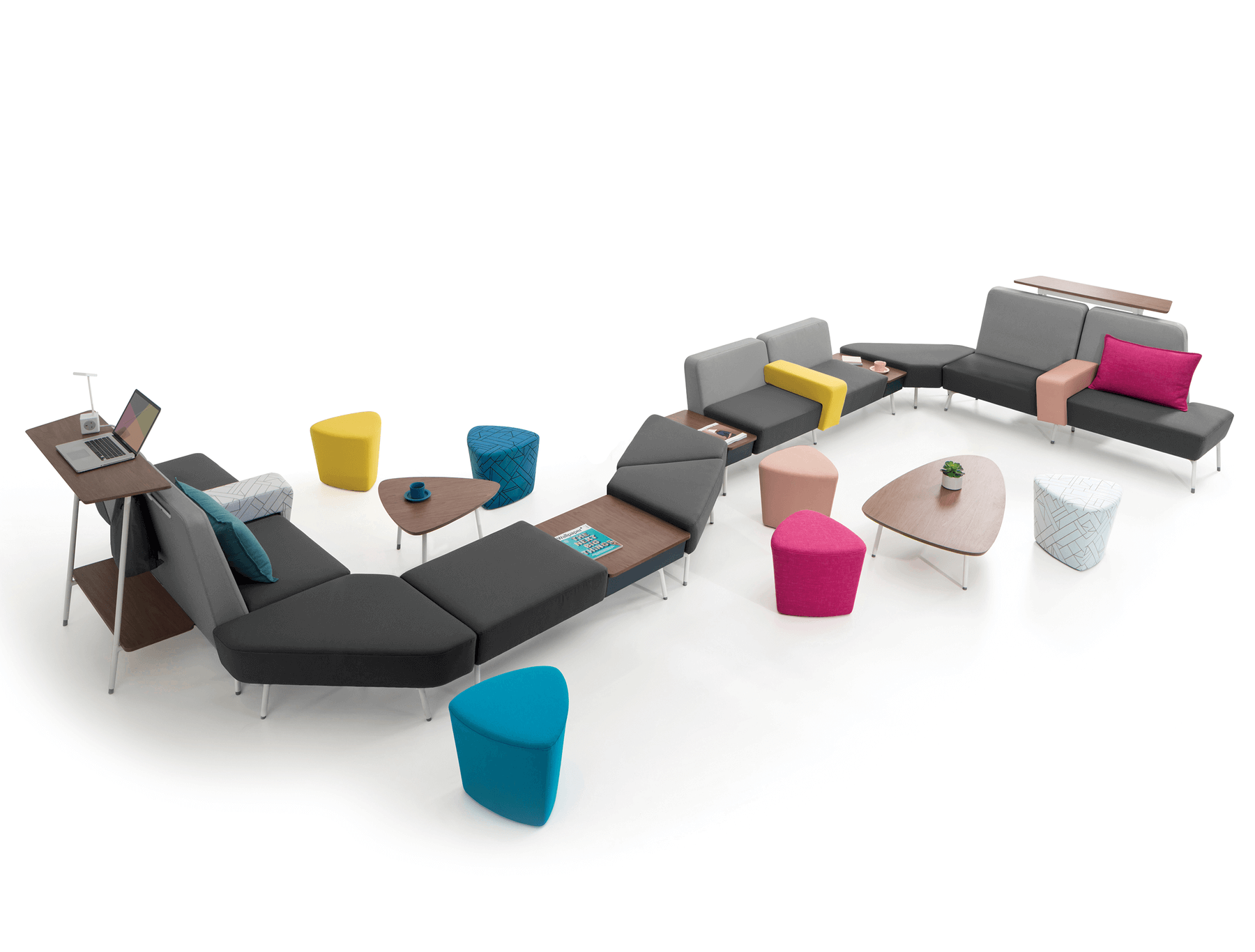 Sabha Collaborative Seating system in a white background