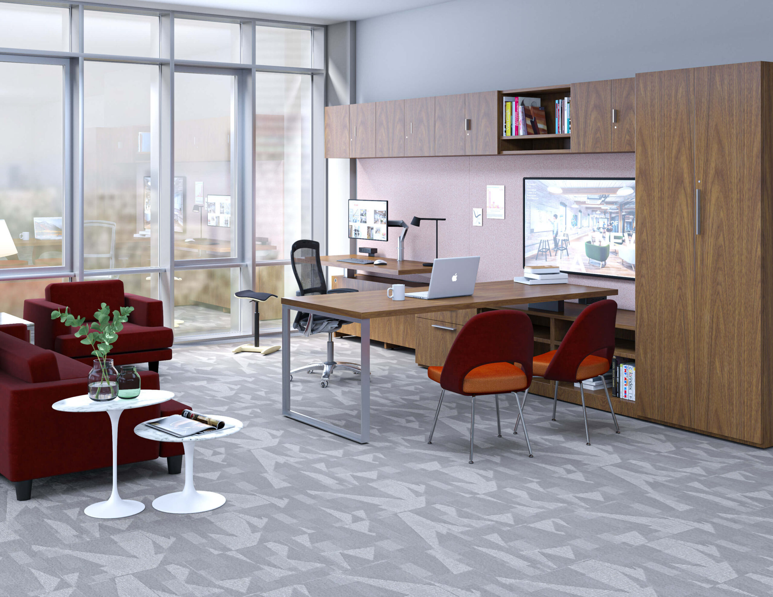 Saarinen Executive Chair No Arms wooden office style