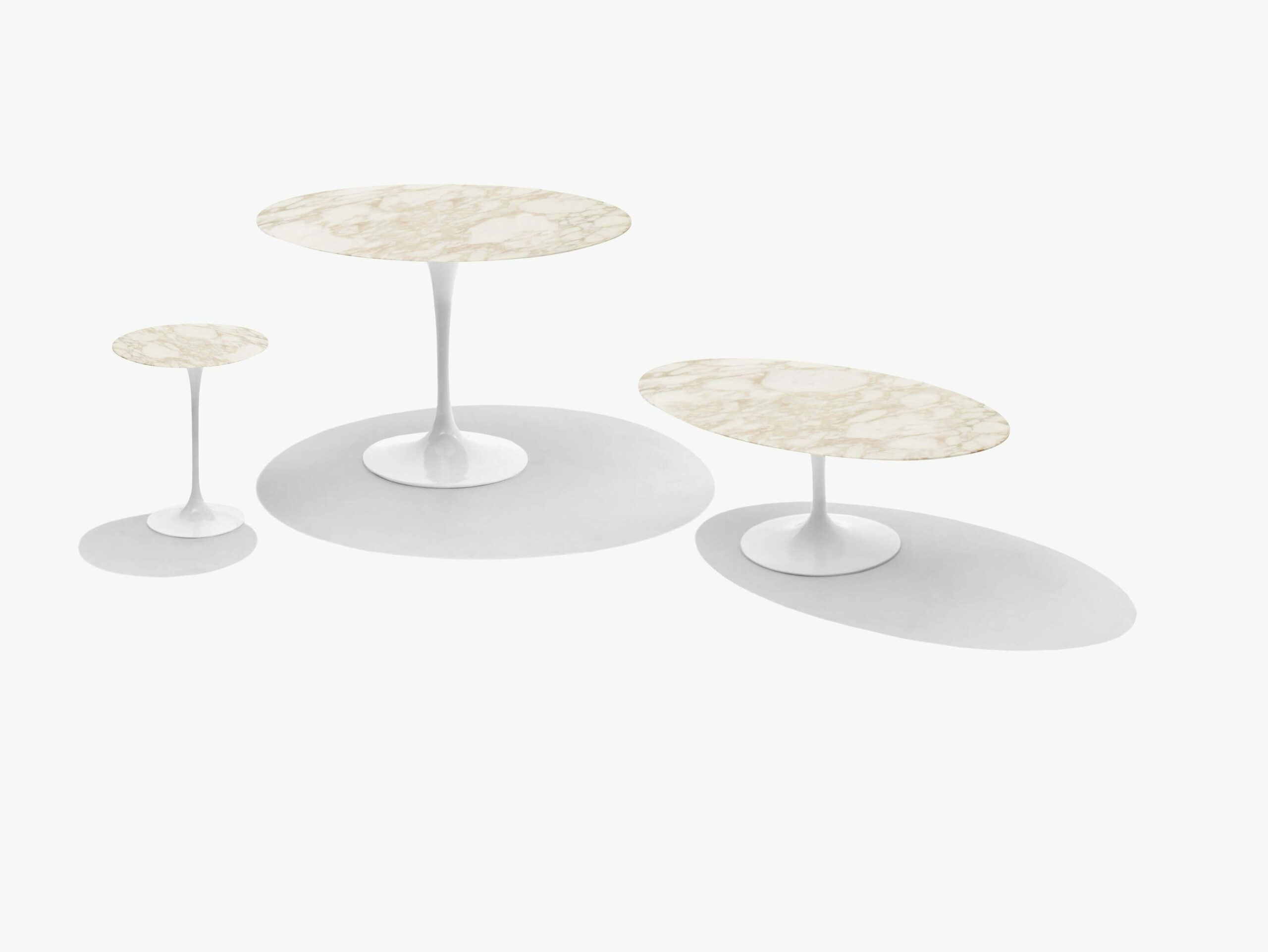 Saarinen Round Table three sizes in white marble