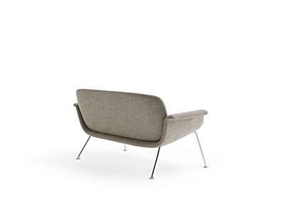KN05 Settee Sofa back on white background