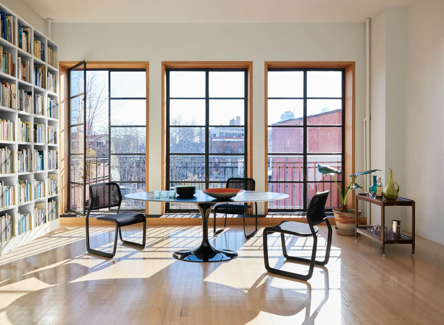 Newson Aluminum Stacking Chairs at a library