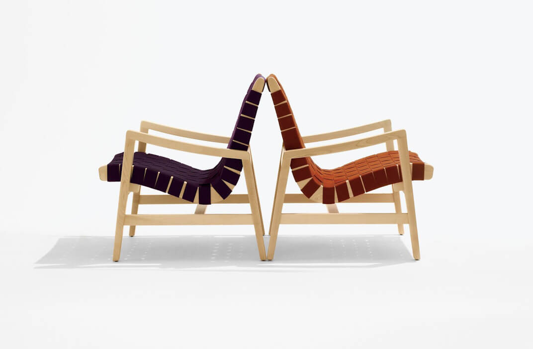 two Risom Lounge Chair back to back