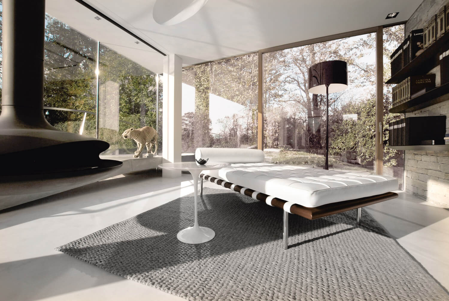 Barcelona Couch in white colour at a luxurious home