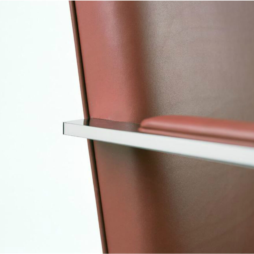 brno flat bar side chair side arm detail