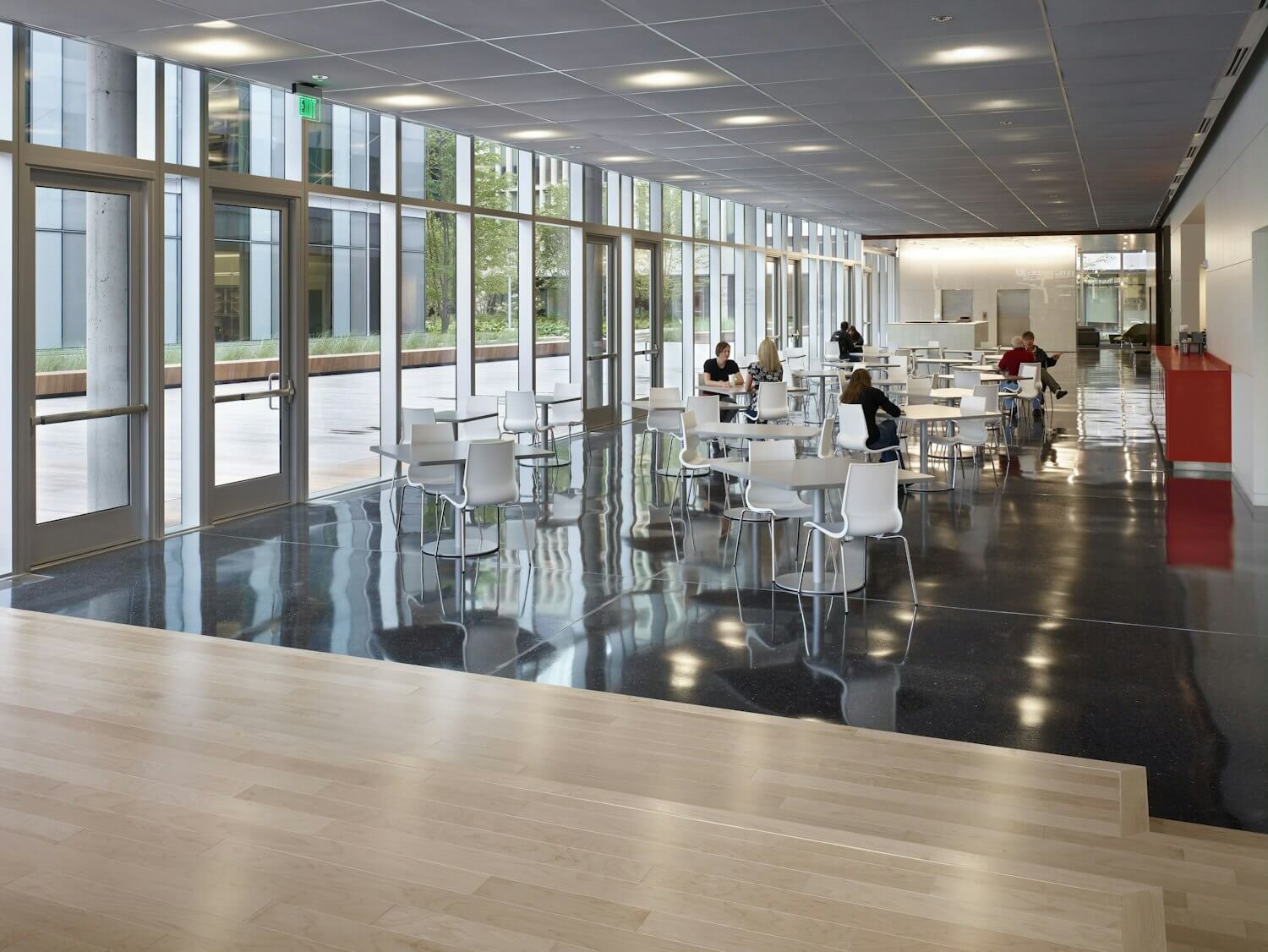 Gigi Stacking Chair at a restaurant