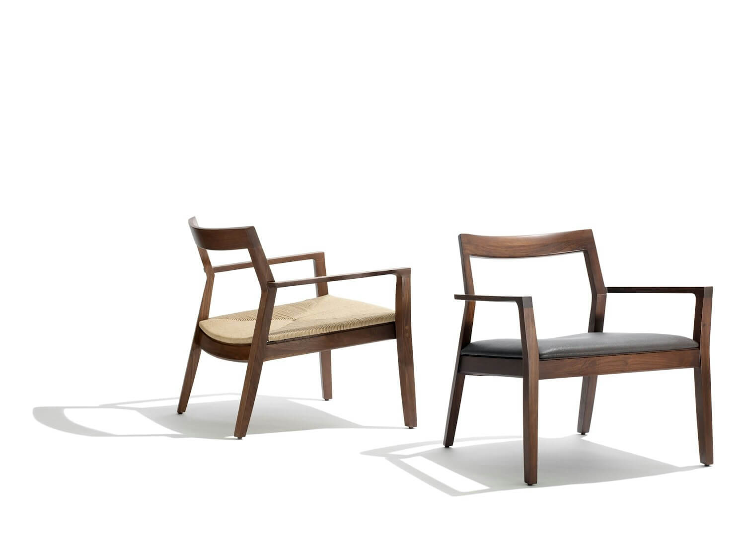 two Krusin Wooden Lounge Chair facing front and back