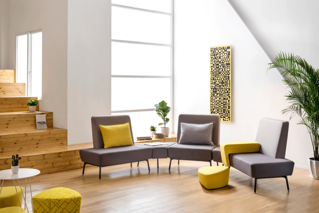 collaborative furniture a a university campus