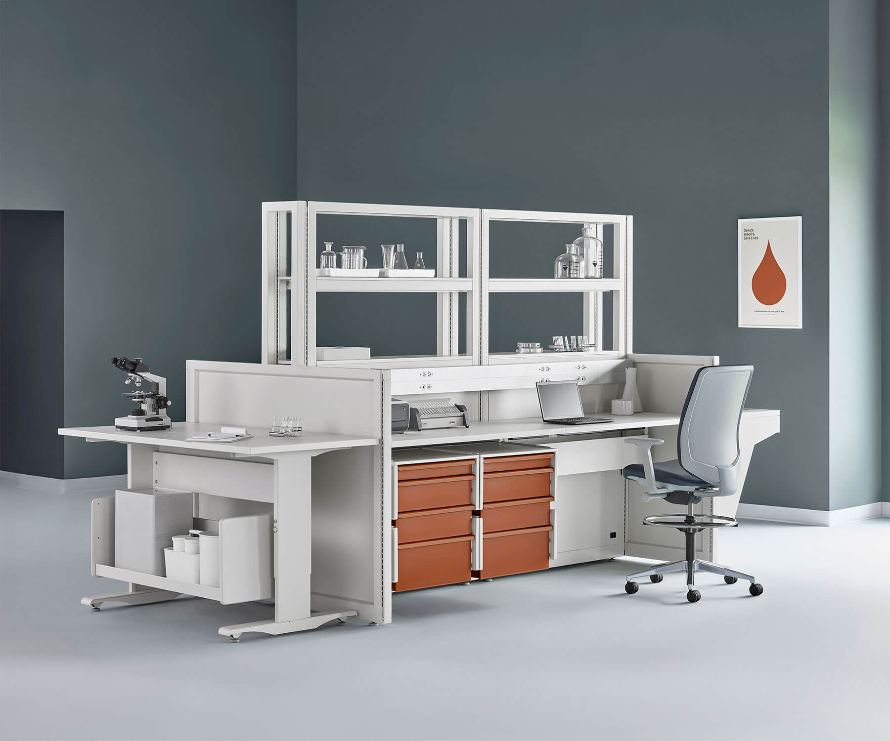Co-Struc System Medical Furniture for a healthcare office eaturing medical tables