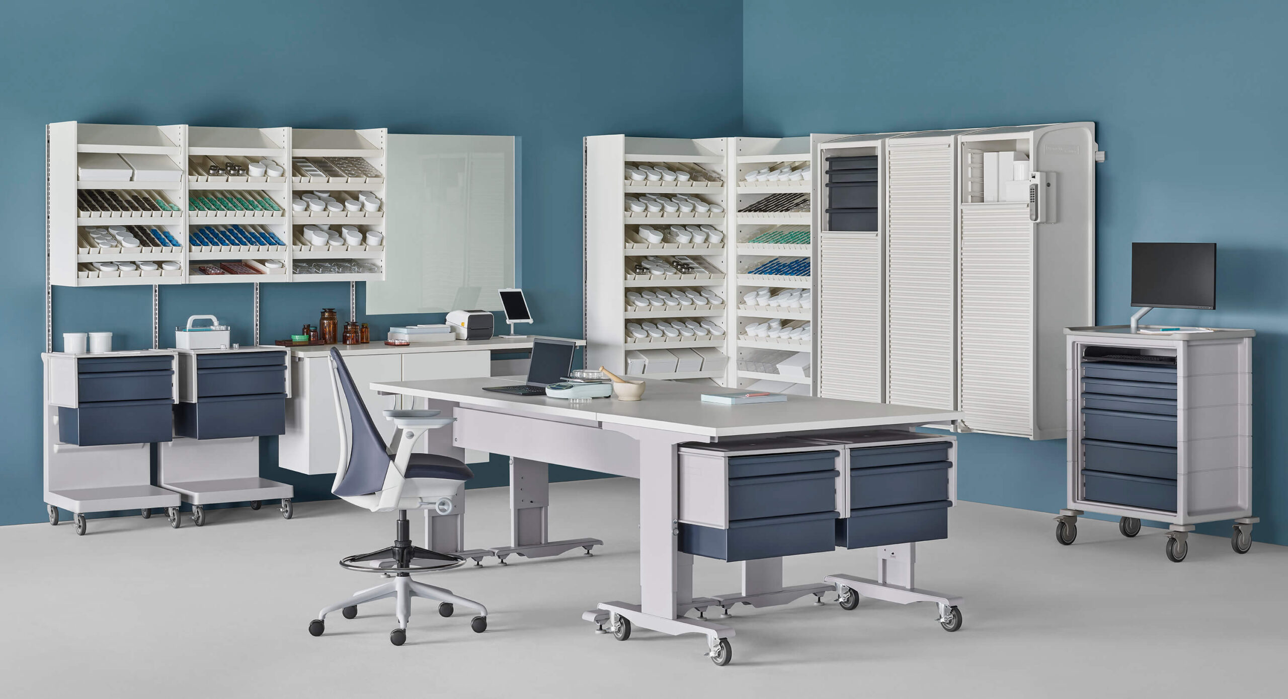 Co-Struc System Medical Furniture in a pharmacy office setting