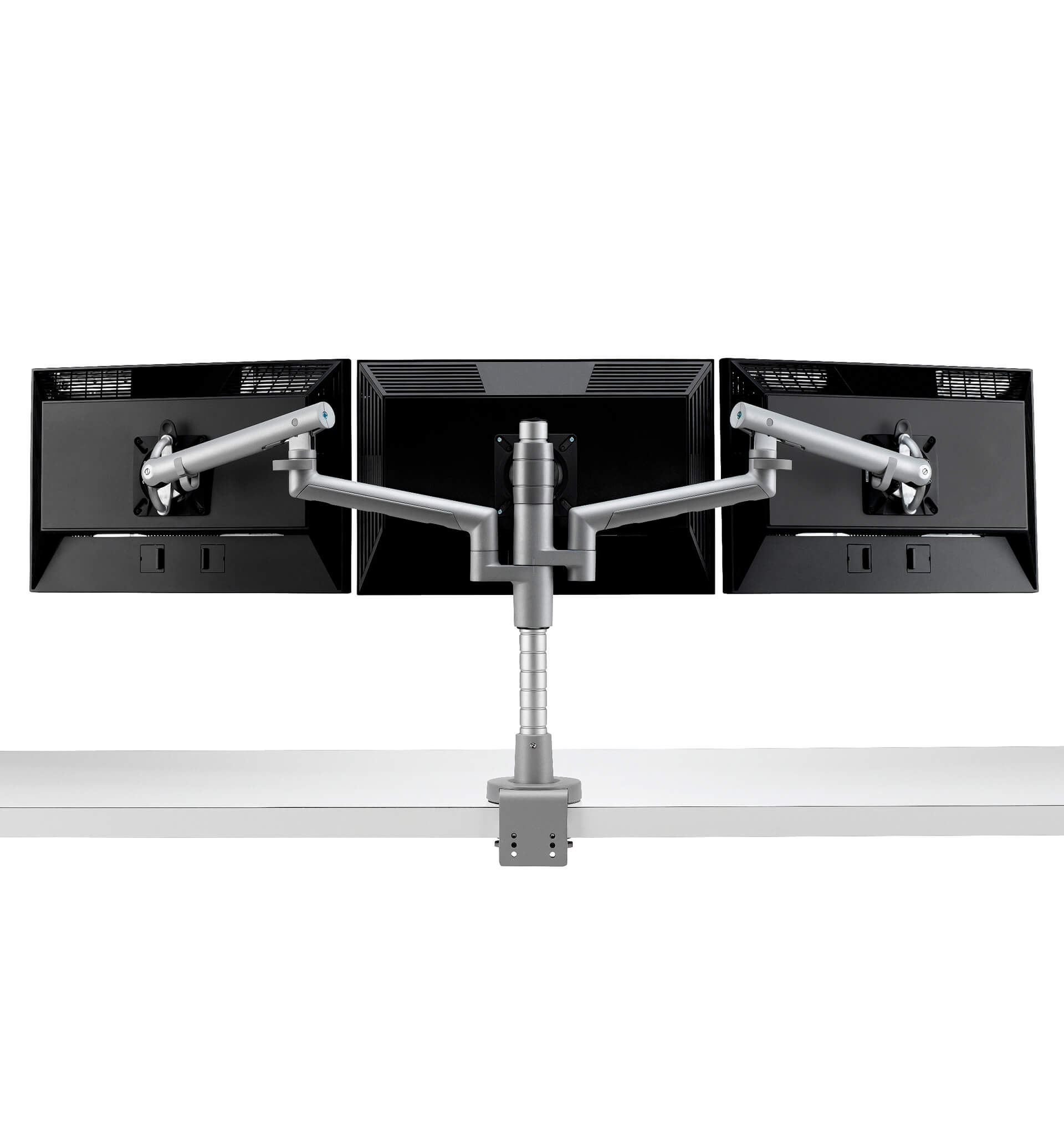 The back of a Flo Modular heavy duty Monitor Arm