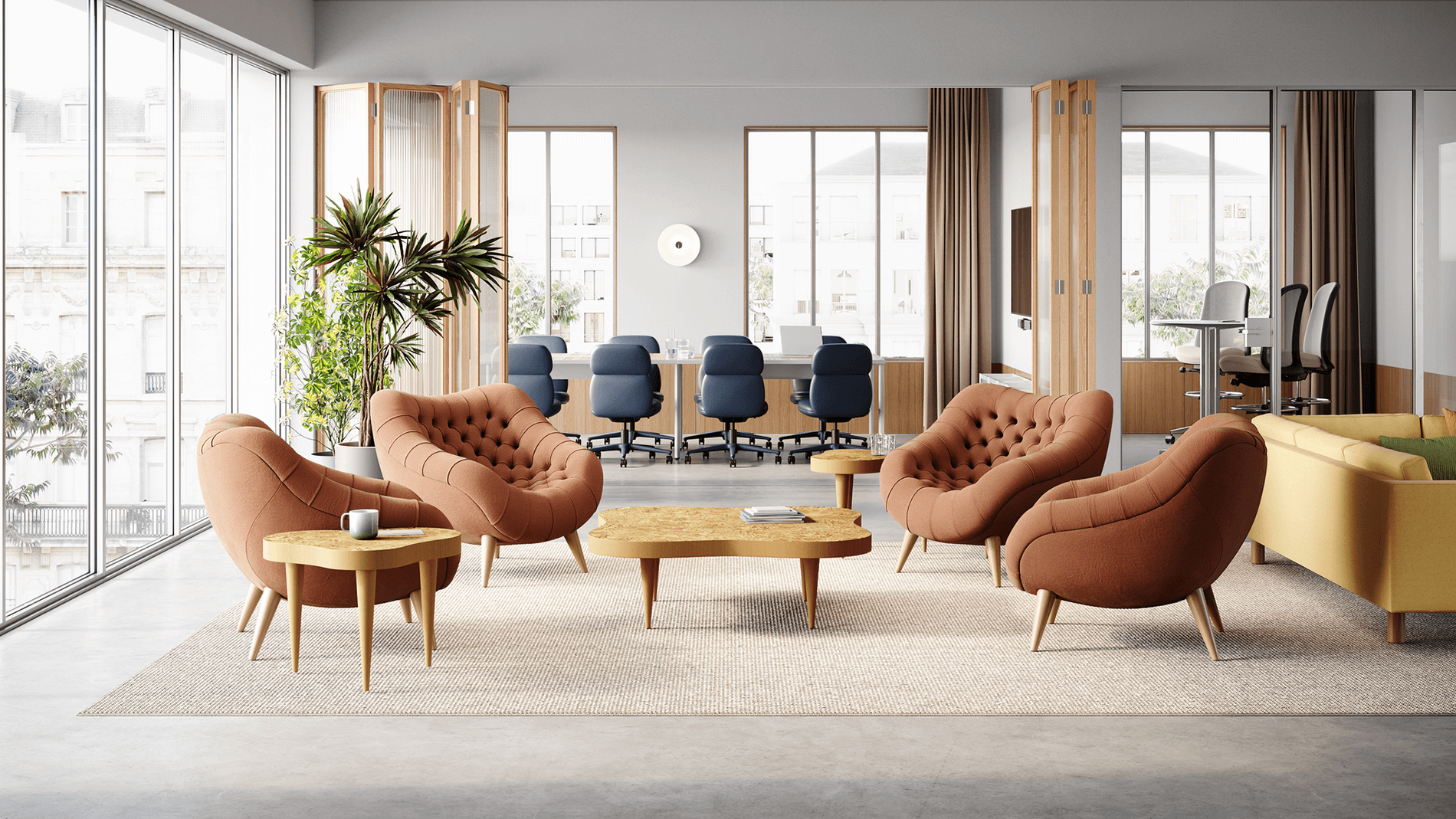 a lounge area featuring a rohde easy chair