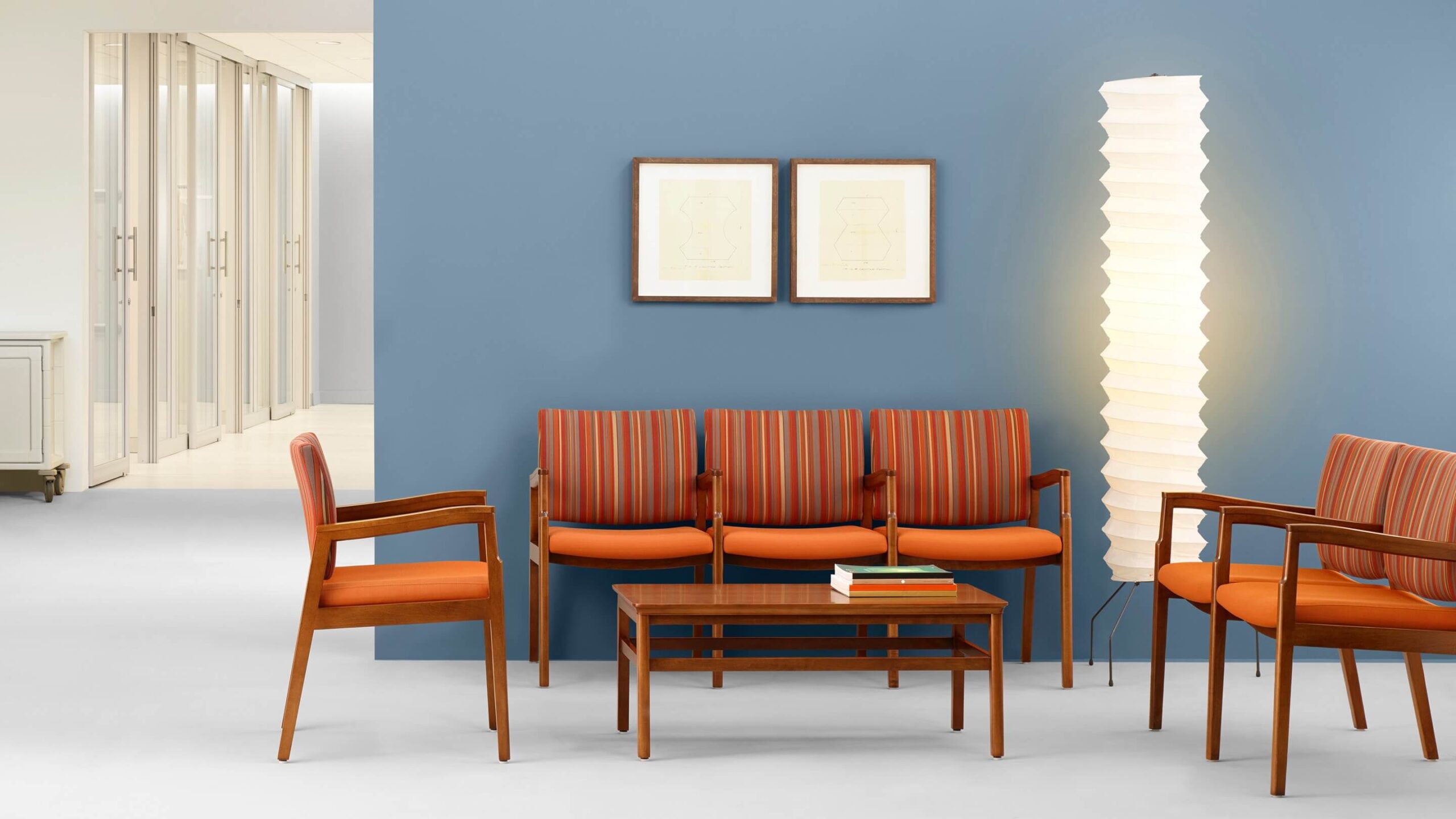 A set of Monarch Multiple Patient Seating in a modern patient waiting area in a medical space