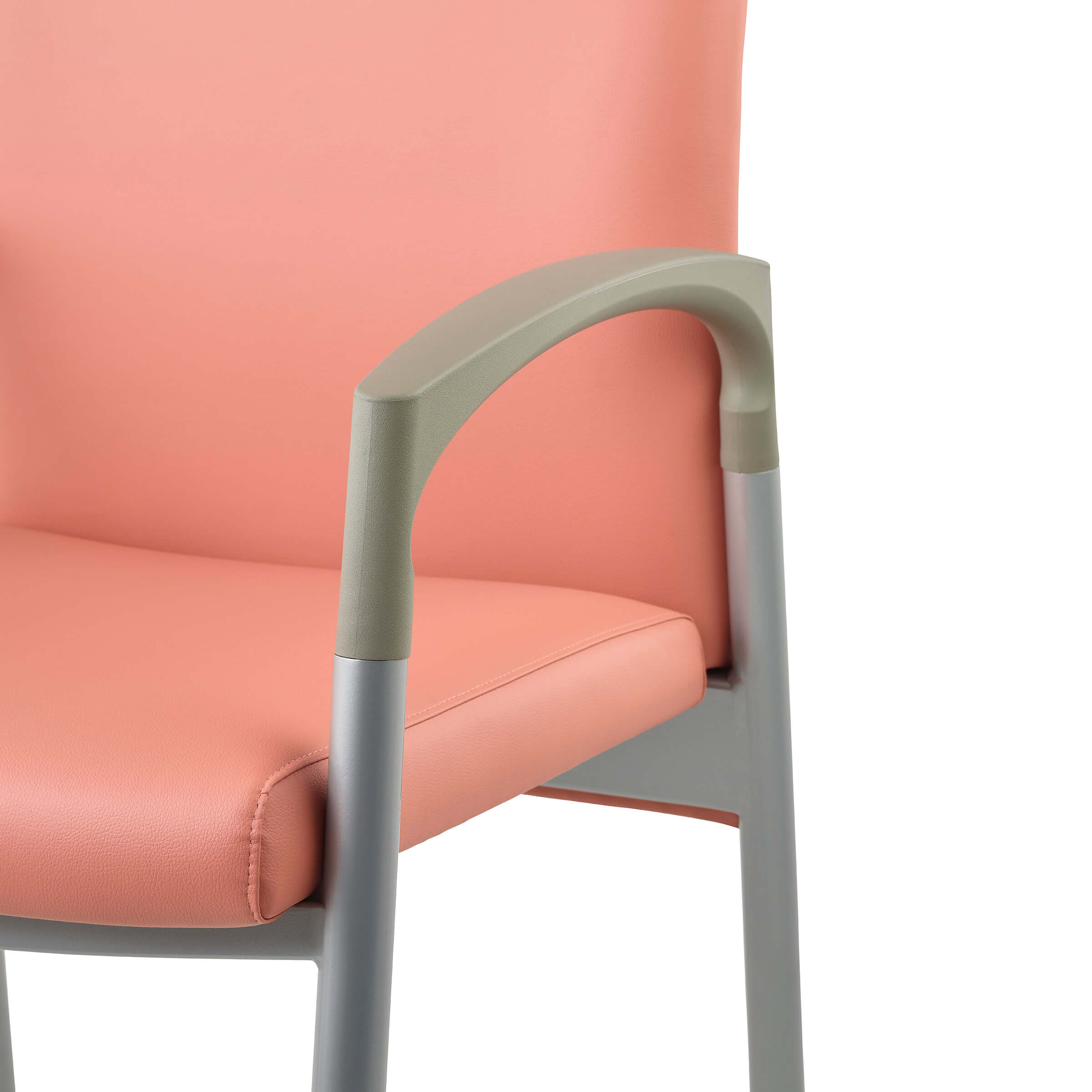 Valor Patient Chair side detail with orange leather seat