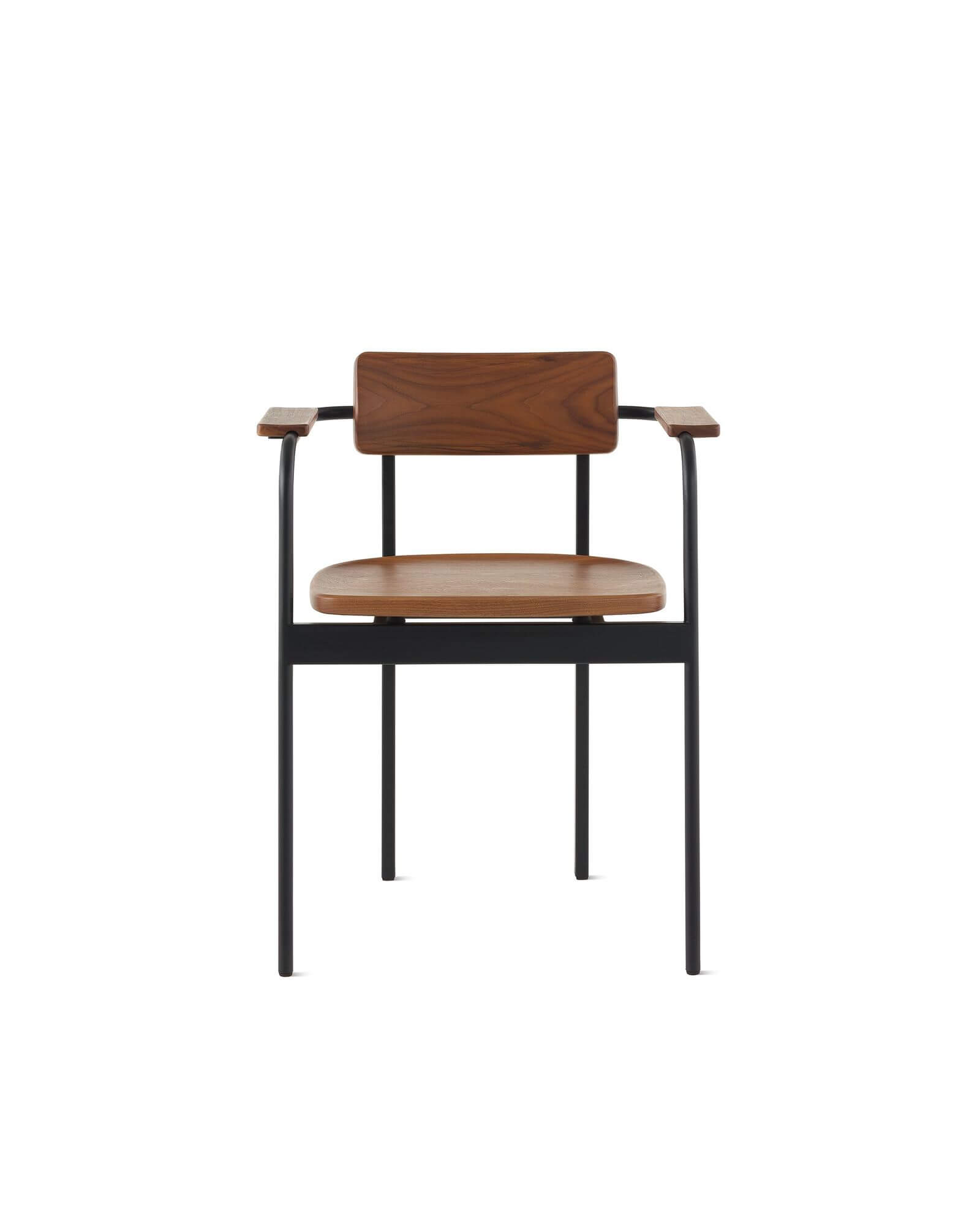 the front side of a Betwixt Wooden armchair in a white background
