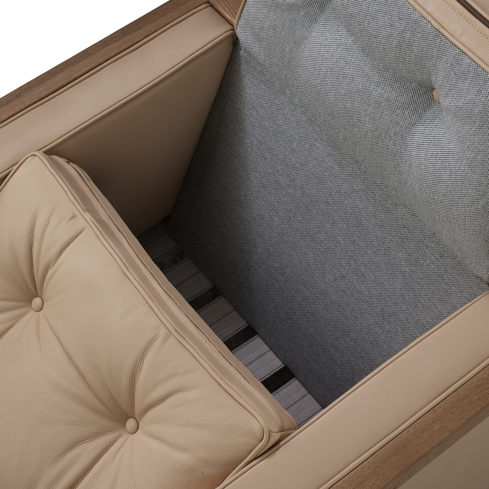 the top view of a Nelson Cube Lounge Armchair in a white room