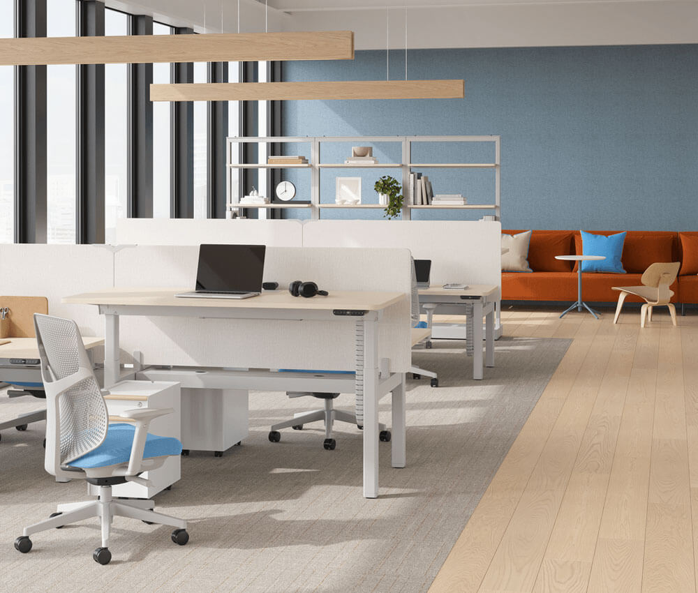 a modern open office space sin sydney featuring an stilish office fitout with herman miller furniture