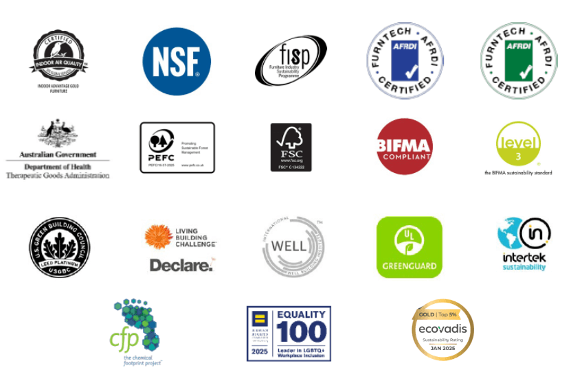 millerknoll sustainable furniture certifications australia